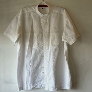 Issey MIYAKE Men's Banded collar short sleeve SHIRT